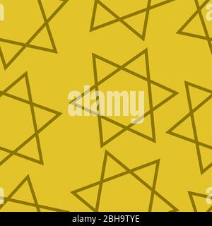 Pentagram seamless Japanese pattern Stock Vector