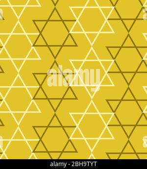 Pentagram seamless Japanese pattern Stock Vector