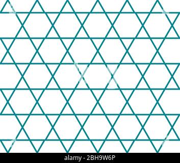 Pentagram seamless Japanese pattern Stock Vector