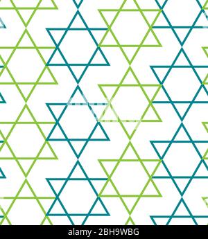 Pentagram seamless Japanese pattern Stock Vector