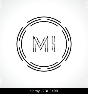 Initial MI letter Logo Design vector Template. Abstract Letter MI logo Design Stock Vector