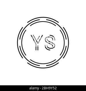 Ys letter logo initial business Royalty Free Vector Image