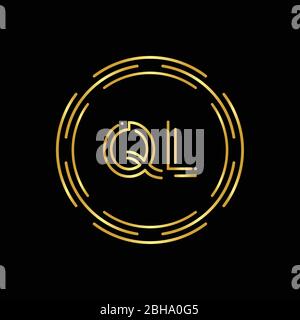 Initial Circle Letter QL Logo Design Vector Template. QL Letter Logo ...