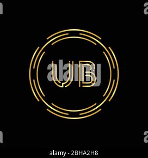 Initial UB Logo Creative Typography Vector Template. Digital Abstract Letter UB Logo Design Stock Vector