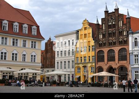 Europe, Germany, Mecklenburg-Vorpommern, Stralsund, Alter Markt Stock Photo