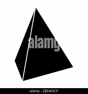 Triangular pyramid icon illustration Stock Vector