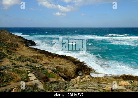 Coast and beach Cala Mesquida near the village of Capdepera, Mallorca, Balearic Islands, Spain Stock Photo