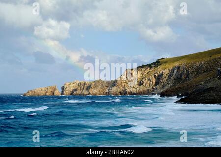 Coast and beach Cala Mesquida near the village of Capdepera, Mallorca, Balearic Islands, Spain Stock Photo