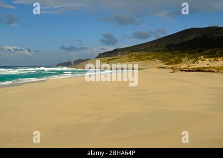 Coast and beach Cala Mesquida near the village of Capdepera, Mallorca, Balearic Islands, Spain Stock Photo