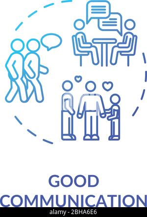 Good communication concept icon Stock Vector