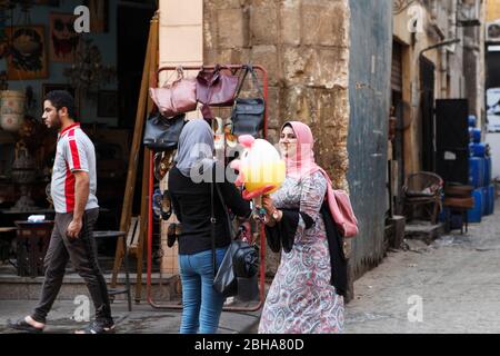 Cairo, Giza, Egypt, al-Muizz Street, Al Moez Ldin Allah Al Fatmi, Muizz Street Stock Photo