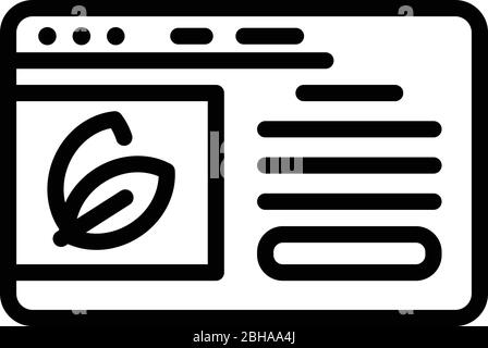 Web landscape designer icon, outline style Stock Vector