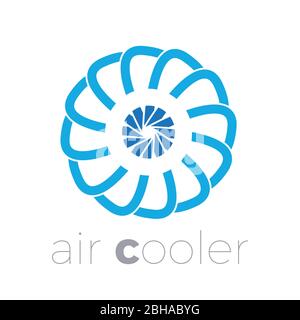 Vector logo air cooler, air conditioning, ventilator Stock Vector