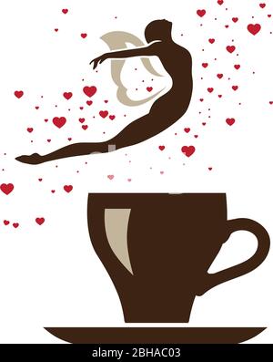 coffee and fairy Stock Vector