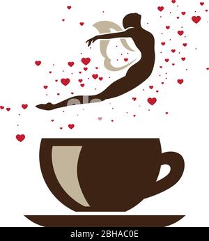coffee and fairy Stock Vector