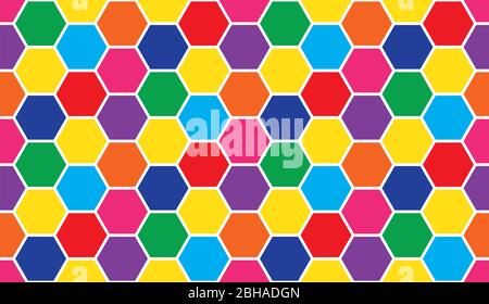 Bee honeycomb seamless pattern, art honey texture Stock Vector