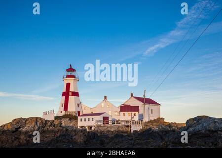 Canada, New Brunswick, Campobello Island, Head Harbour Lightstation lighthouse Stock Photo