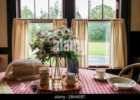 Canada, New Brunswick, Campobello Island, Roosevelt Campobello International Park, Roosevelt Cottage, former summer home of US President Franklin D. Roosevelt, kitchen Stock Photo