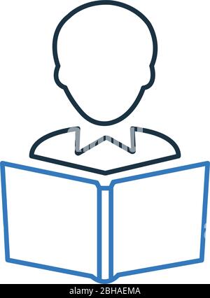 Beautiful design and fully editable Reading book icon, studying, reader ...