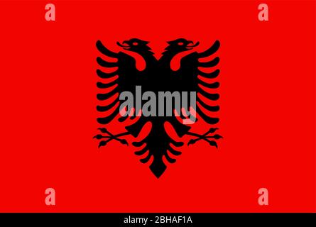 flag of Albania Stock Vector
