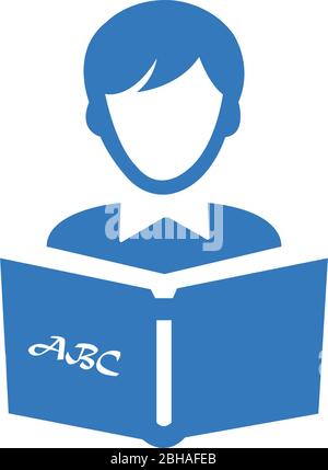 Beautiful design and fully editable Reading book icon, studying, reader vector for commercial, print media, web or any type of design projects. Stock Vector
