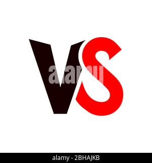 Versus VS icon letters fight Vector illustration on white background in flat style design with halftone Stock Vector