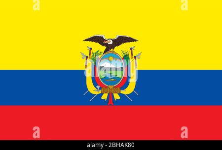 flag of Ecuador Stock Vector