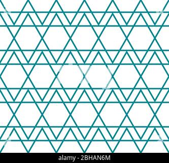 Pentagram seamless Japanese pattern Stock Vector