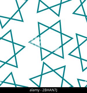 Pentagram seamless Japanese pattern Stock Vector