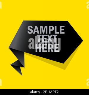 Origami Sale Speech Bubble Vector Illlustration Stock Vector