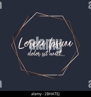Golden sparkling glossy frame abstract background. Can be used for invitation, postcards and vouchers. Vector Illustration Stock Vector