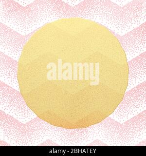 Gold glittering chevron wave pattern. Classic zigzag template. EPS 10 Stock Vector