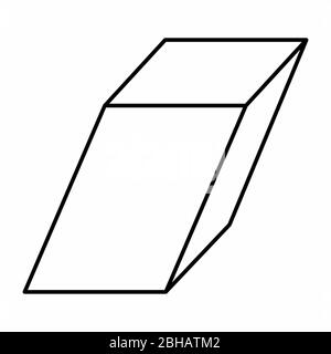 Oblique prism icon illustration Stock Vector