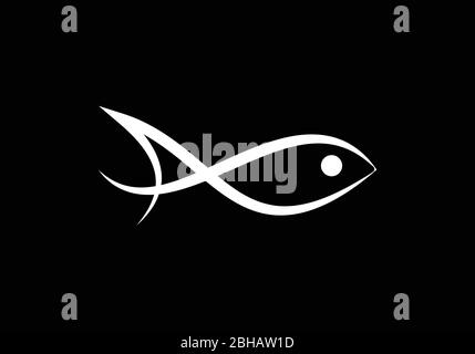 Fish symbol. Fresh seafood logo template design. Fishing logo. Stock Vector