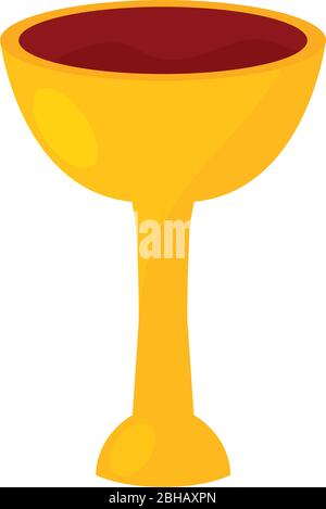 Isolated golden chalice icon Stock Vector