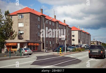 Haus; Stadt; Island; Reykjavik; Hauptstadt Stock Photo