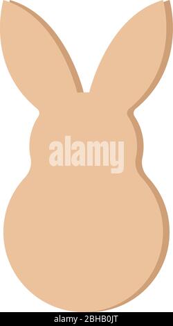 Isolated bunny silhouette Stock Vector