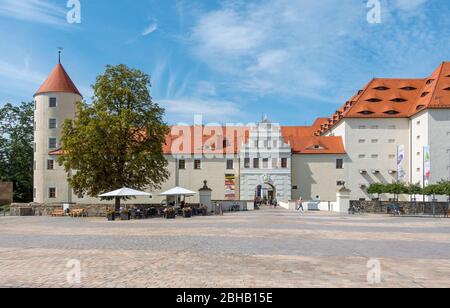 Germany, Saxony, Freiberg, Freudenstein Castle, Stock Photo