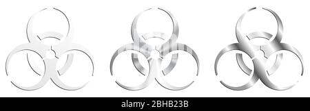 A worldwide known graphic pictogram indicating the biological contamination of a given area or object. Stock Vector