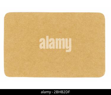 Paper ID Card with Copy Space Isolated on White Background Stock Photo ...