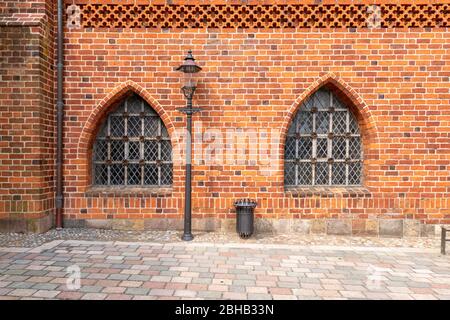 Denmark, Jutland, Ribe (oldest city in Denmark), Ribe Cathedral with walk-in citizen's tower (Borgertårnet), the landmark of the city. Stock Photo