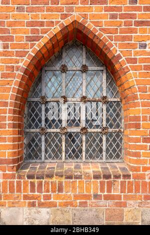 Denmark, Jutland, Ribe (oldest city in Denmark), Ribe Cathedral with walk-in citizen's tower (Borgertårnet), the landmark of the city. Stock Photo