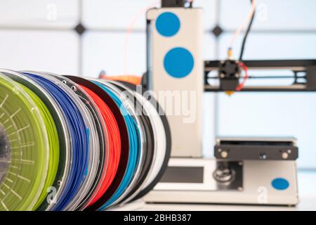 3D printed objects. Stock Photo