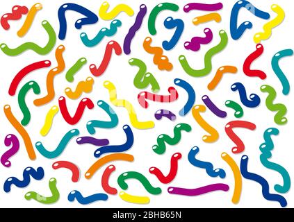 Digital painting. Abstract geometric colorful vector background with scribbles Stock Vector