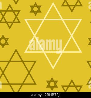 Pentagram seamless Japanese pattern Stock Vector
