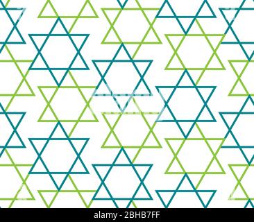 Pentagram seamless Japanese pattern Stock Vector