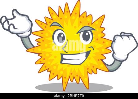 A dazzling mycoplasma mascot design concept with happy face Stock Vector