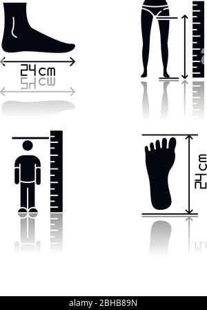 Foot size measurements vector illustration design. Footstep length and ...