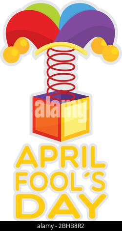April fool day poster Stock Vector