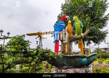 Shell Pastaza Shell, Pastaza, Ecuador, November 9, 2019: Shell Central Park, a city ...